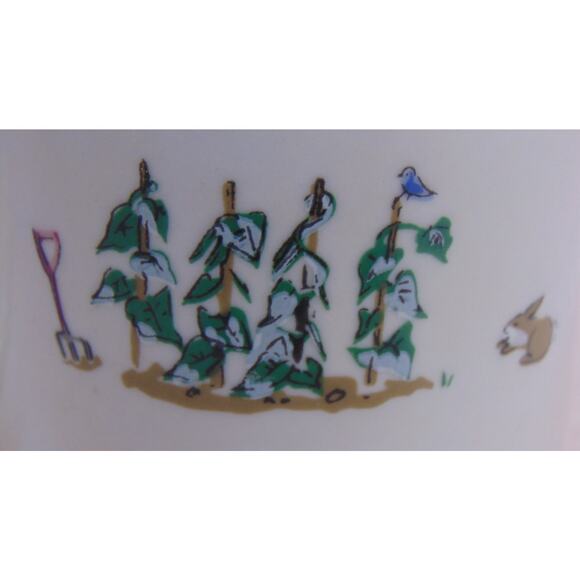 4 Pfaltzgraff Apple Valley Coffee Cup Tree Butterfly Rabbit Farmer Garden Vintag - Picture 11 of 12